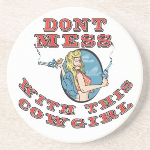 Porta-copos De Arenito Portas copos de Rodeio de Cavalo de Cowboy Ocident