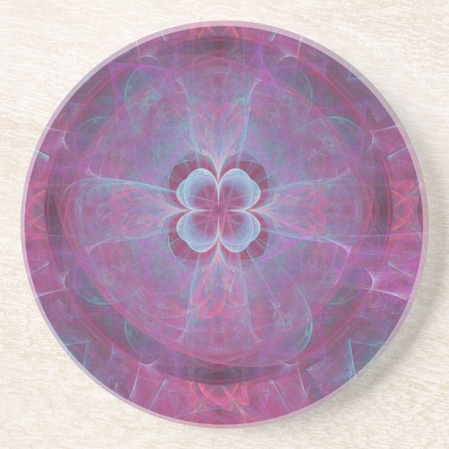 Porta-copos De Arenito Portas copos de trevo Real Quatro Folhas (Frente)