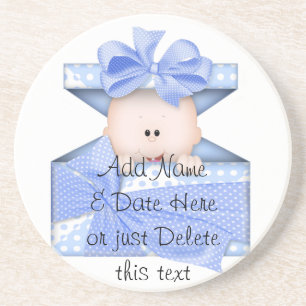 Porta-copos De Arenito Portas copos de vidro do Chá de fraldas Blue Boy