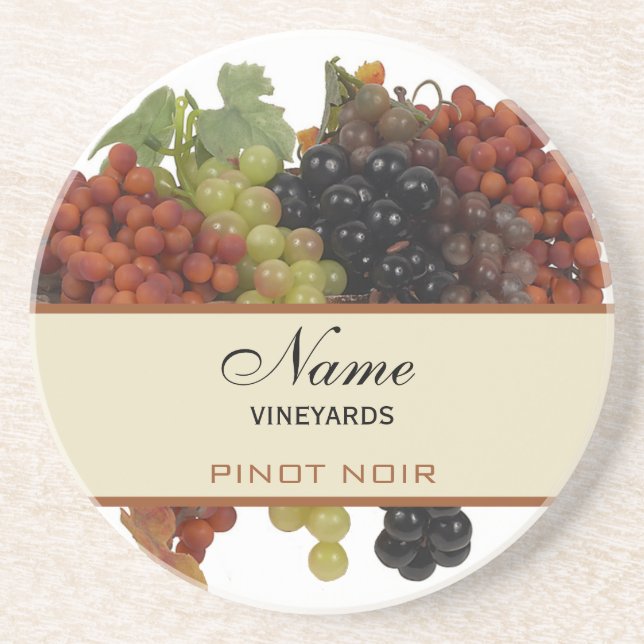 Porta-copos De Arenito Portas copos personalizadas do vinho (Frente)