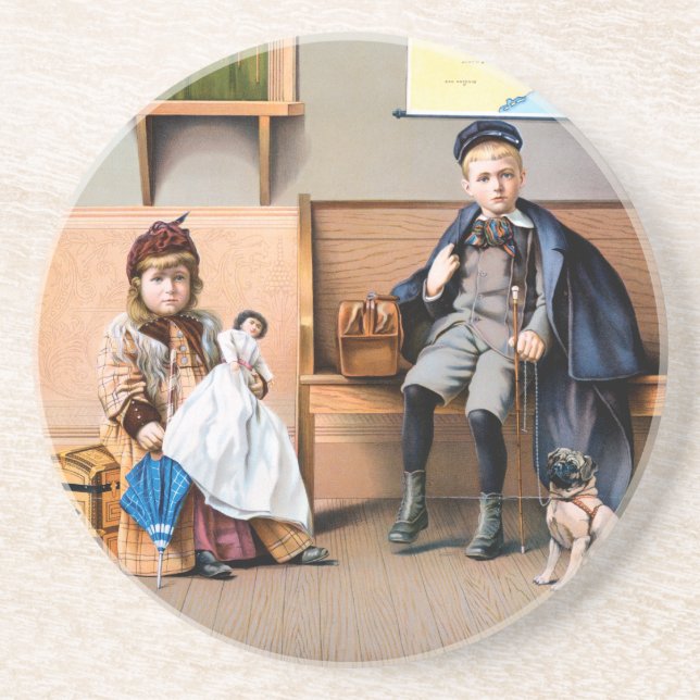 PORTA-COPOS DE ARENITO POSTER DA ESTRADA DE FERRO, 1898 (Frente)