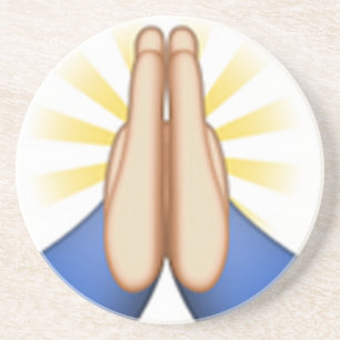Porta-copos De Arenito praying emoji
