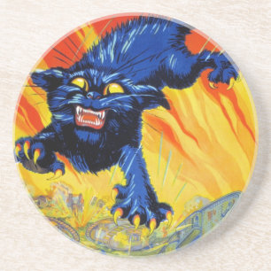 Porta-copos De Arenito Propaganda militar da guerra do vintage com um