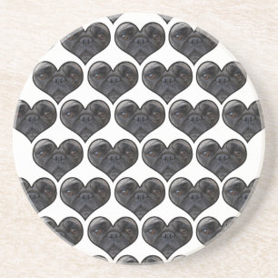 Porta-copos De Arenito Pug Hearts