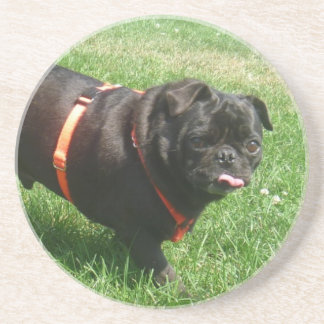 Porta-copos De Arenito PUG preto