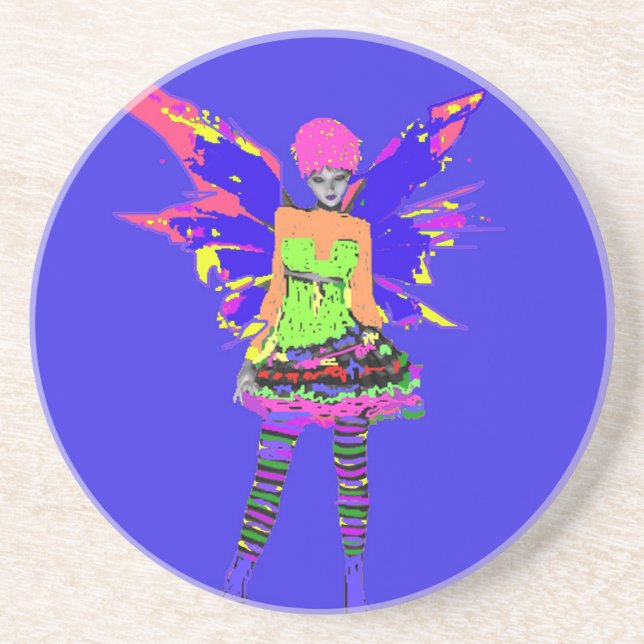 Porta-copos De Arenito Punk Rock Fairy (Frente)