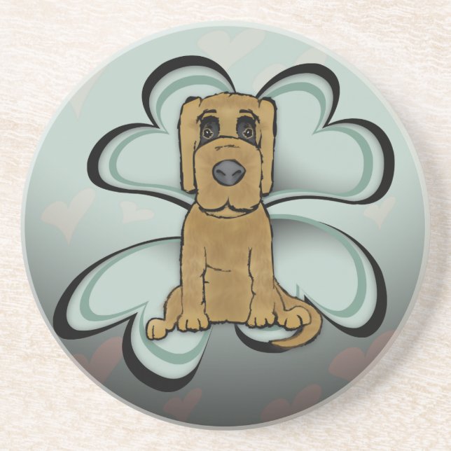 Porta-copos De Arenito Puppy Love (Frente)