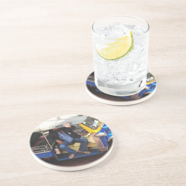 Porta-copos De Arenito Quer TUK-TUK? (Lateral)