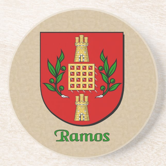 Porta-copos De Arenito Ramos Heraldic Shield (Frente)