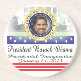 Porta-copos De Arenito Re-eleição 2012 do presidente Obama