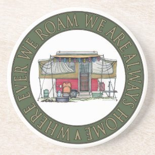 Porta-copos De Arenito Reboque emergente do viagem do campista do vintage