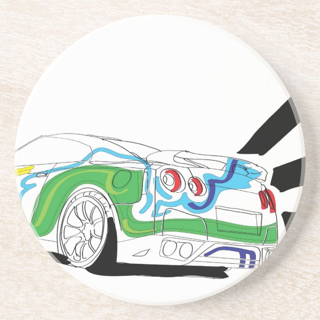 Porta-copos De Arenito Redlights (Frente)