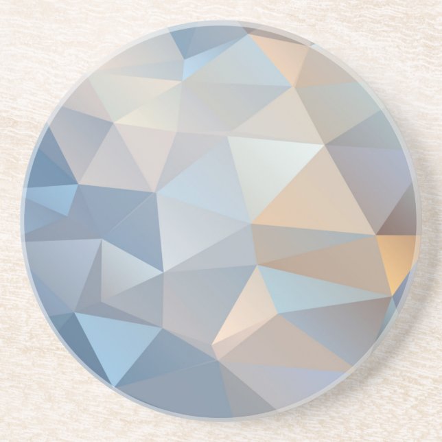 Porta-copos De Arenito Refrigere o teste padrão abstrato do triângulo (Frente)