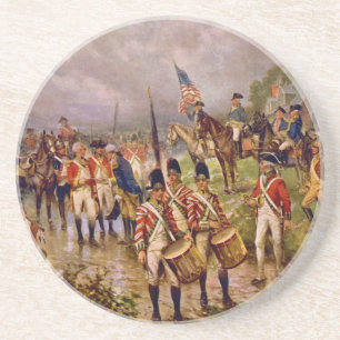 Porta-copos De Arenito Renúncia de Burgoyne em Saratoga por Percy Moran