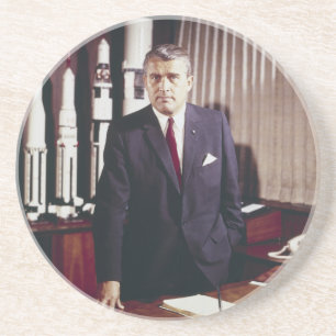 Porta-copos De Arenito Retrato do doutor Wernher von Braun
