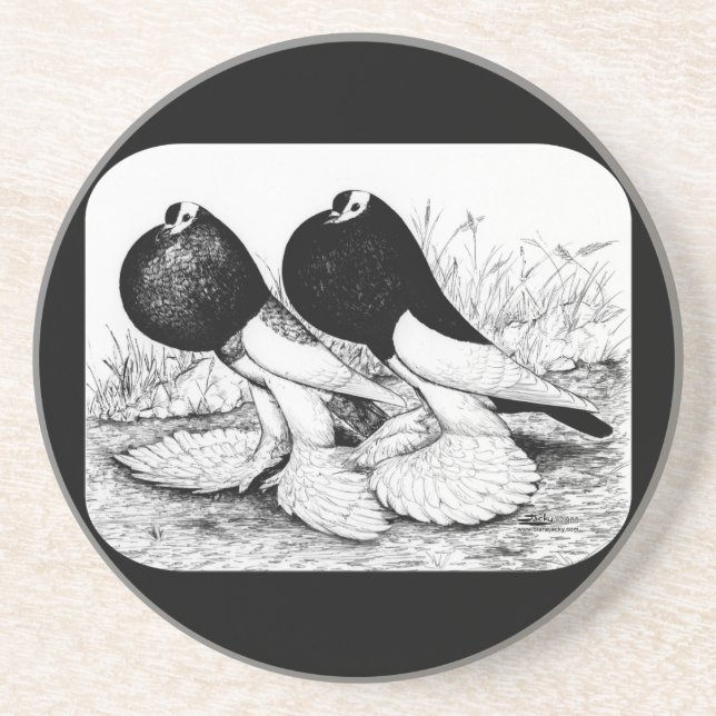 Porta-copos De Arenito Revertendo Pouters (Frente)