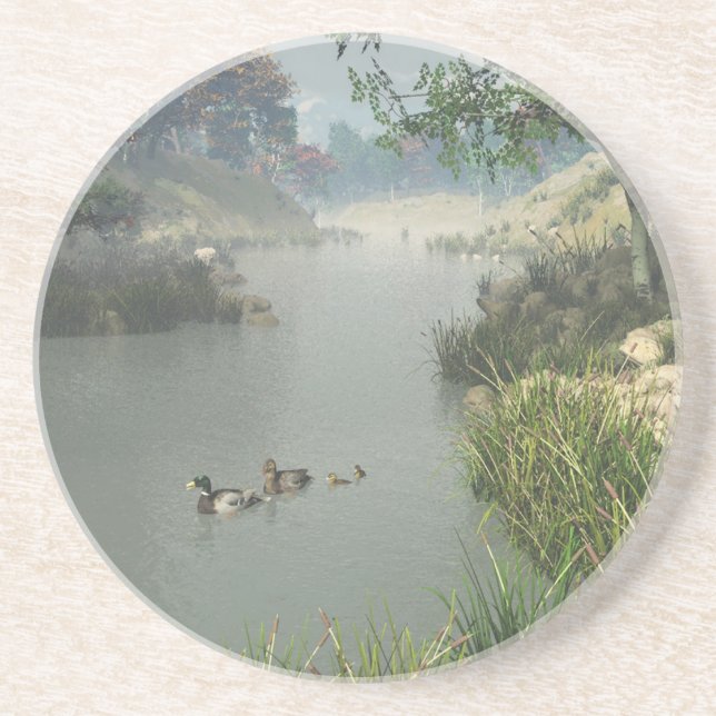 Porta-copos De Arenito Rio Lazy (Frente)