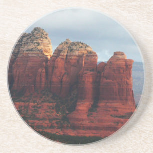 Porta-copos De Arenito Rocha Pote de café nublado em Sedona Arizona