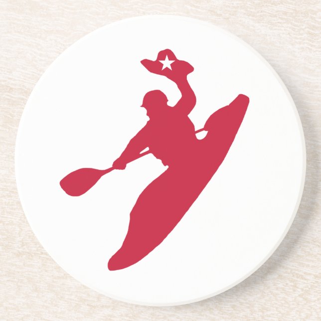 Porta-copos De Arenito Rodeo Kayak (Frente)