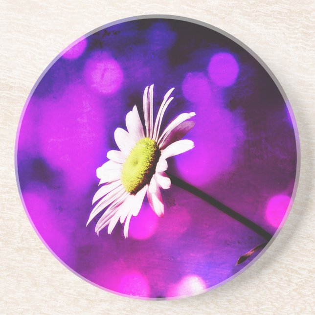 Porta-copos De Arenito Rosa N Ametist Daisy (Frente)