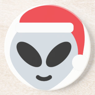 Porta-copos De Arenito santa claus alienígena emoji