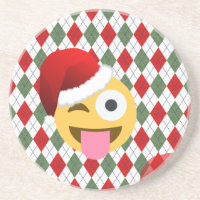santa claus piscar os olhos emoji