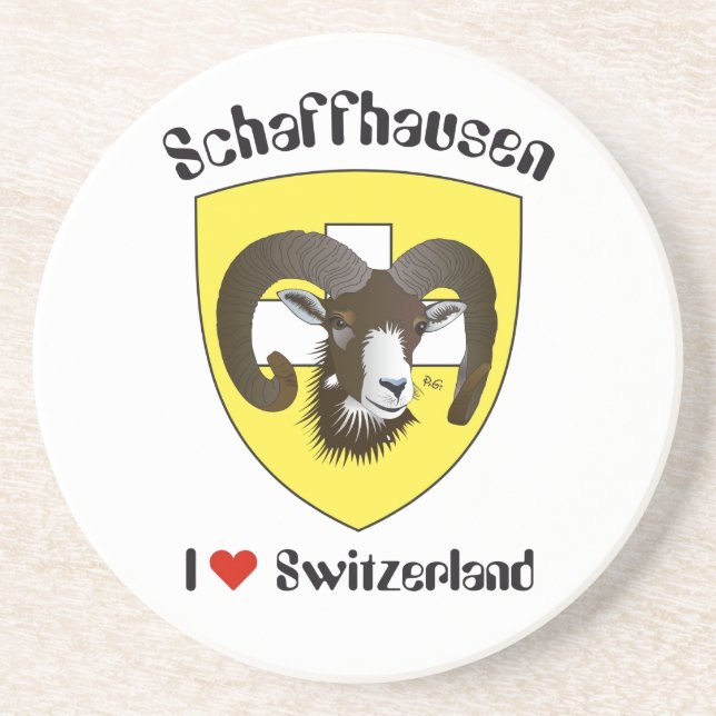 Porta-copos De Arenito Schaffhausen Schweiz Bierdeckel (Frente)