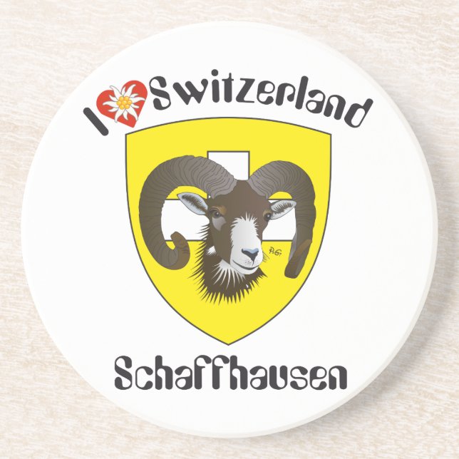 Porta-copos De Arenito Schaffhausen Schweiz Bierdeckel (Frente)