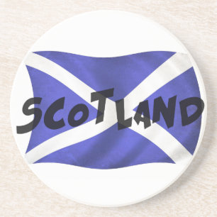 Porta-copos De Arenito Scotland Wavy Flag