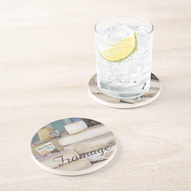 Porta-copos De Arenito Seleção russa de queijo francês (Lateral)