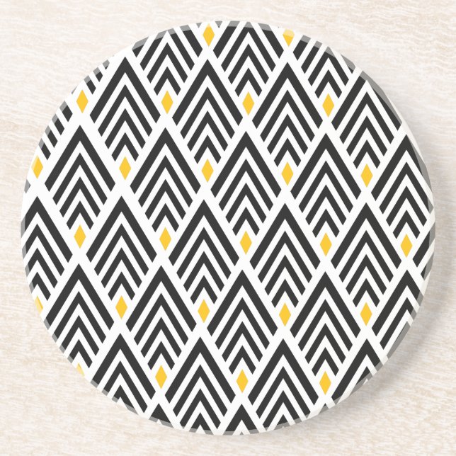 Porta-copos De Arenito Setas Deco da Arte de 1920 (Frente)