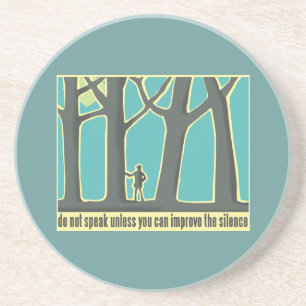 Porta-copos De Arenito Silêncio em Floresta