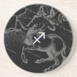 Porta-copos De Arenito Símbolo cromo sagitário zodiaco Hevelius cerca d