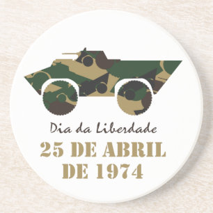 Porta-copos De Arenito Símbolo militar da Revolução de 25 de abril