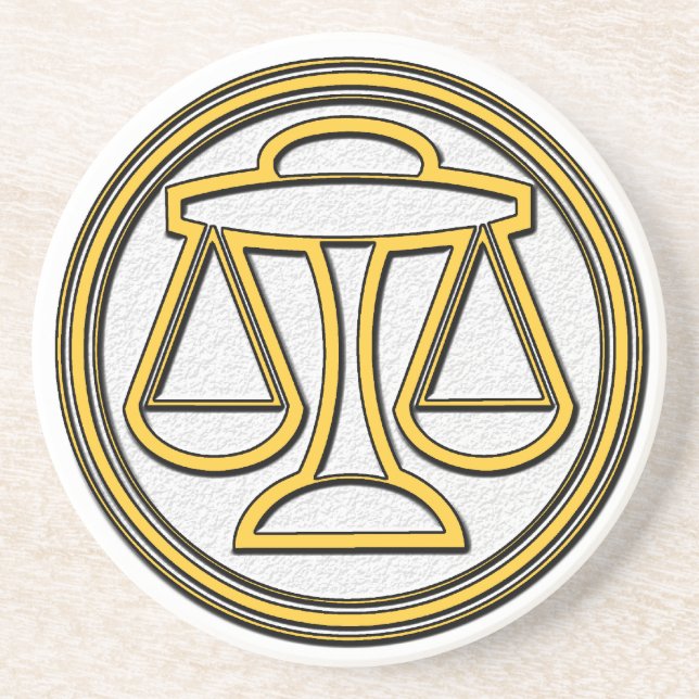 Porta-copos De Arenito Sinal de Libra (Frente)