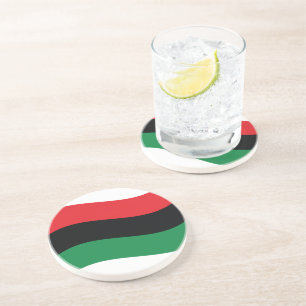 Porta-copos De Arenito Sinalizador vermelho, preto e verde