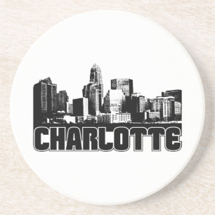 Porta-copos De Arenito Skyline de Charlotte