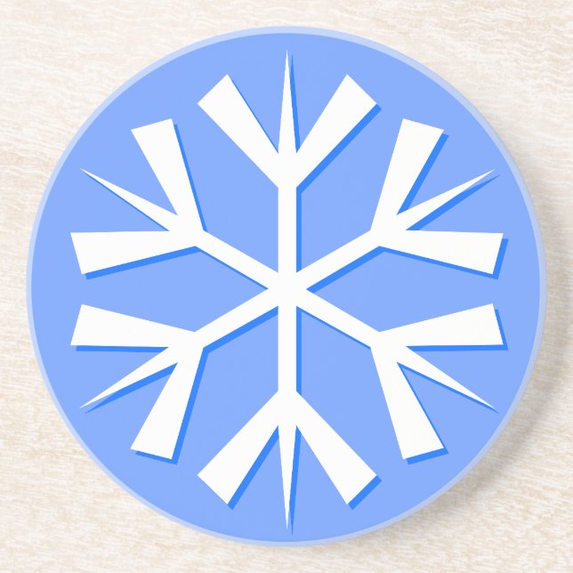 Porta-copos De Arenito Snowflake (Frente)