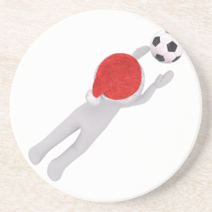 Porta-copos De Arenito soccer santa claus