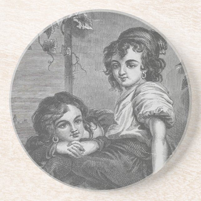 Porta-copos De Arenito Sonho de dia (Frente)