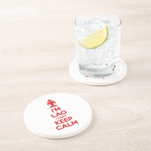 Porta-copos De Arenito Sou Lao Não posso ficar calmo