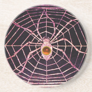 Porta-copos De Arenito SPIDER E WEB Laranja Agar Preto