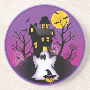 Porta-copos De Arenito Spooky Halloween Ghost