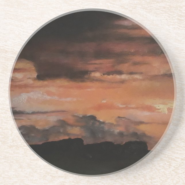 Porta-copos De Arenito Sunset 4 (Frente)