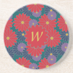Porta-copos De Arenito Suporte de arenito floral Splashy Fall