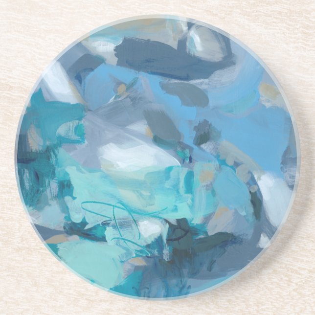 Porta-copos De Arenito Tangido (Frente)