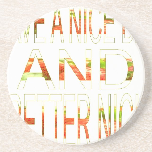 Porta-copos De Arenito Tenha um belo dia (Frente)