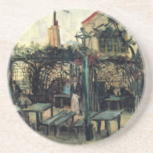 Porta-copos De Arenito Terraço de um Café em Montmartre La Guinguette