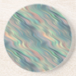 Porta-copos De Arenito Textura Wavy Iris Azul