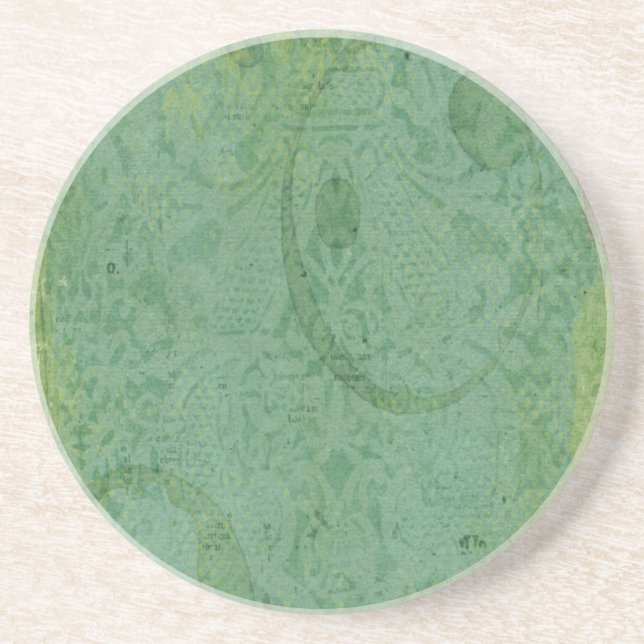 Porta-copos De Arenito Tinta vermelha e verde no Abstrato do Wallpaper Vi (Frente)